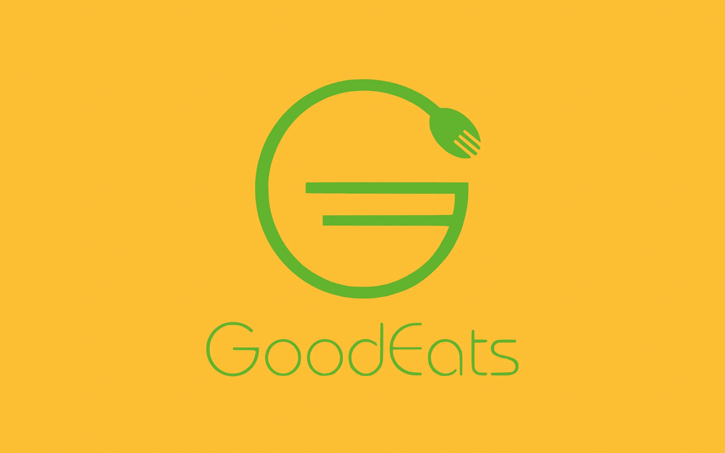 GoodEats logo with a fork folded into the letter G